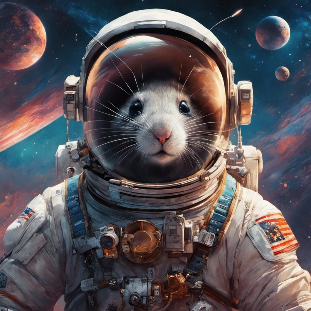 Mouse astronaut lost in space - AI Generated Artwork - NightCafe Creator