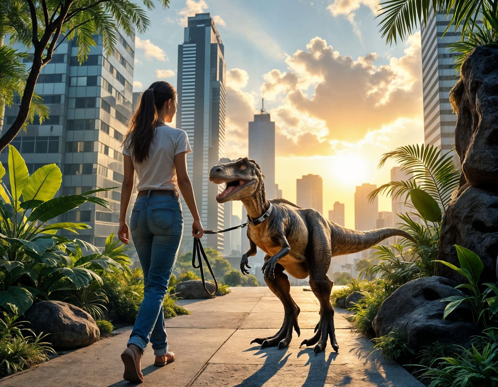 Walking the Dino 2  by @Superbear