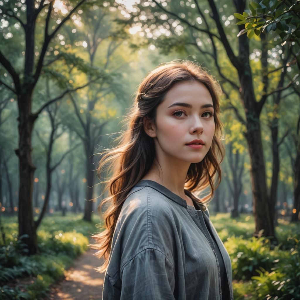 (portrait, landscape, (soft gradients, dreamlike quality), m...