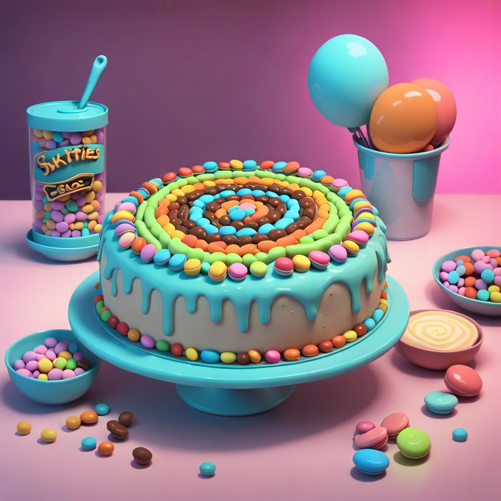 Smarties Pie - AI Generated Artwork - NightCafe Creator