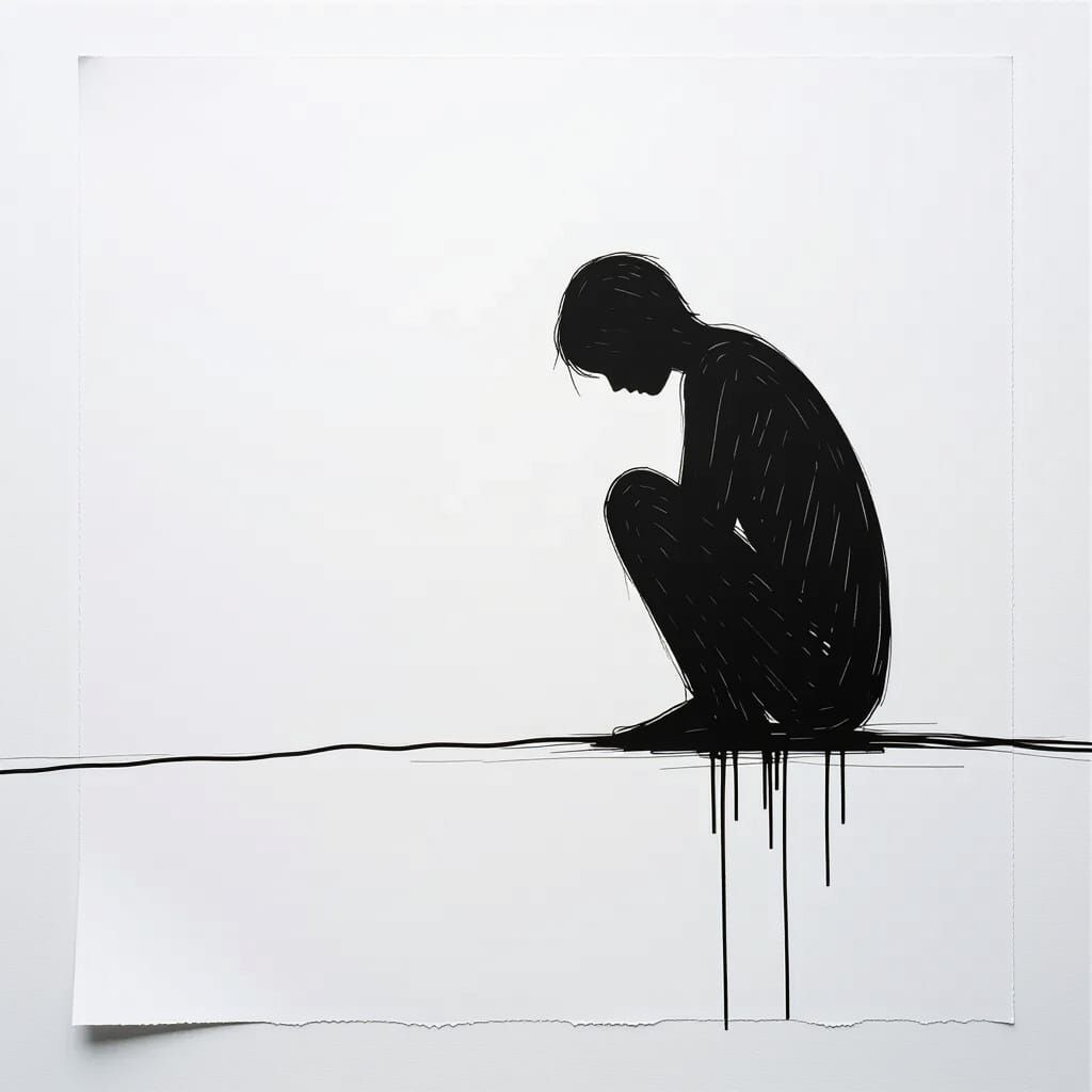 "**Artistic and realistic photography of a blank, meaningless sheet of white paper, resting on a white surface. Centered on the paper, a chi...