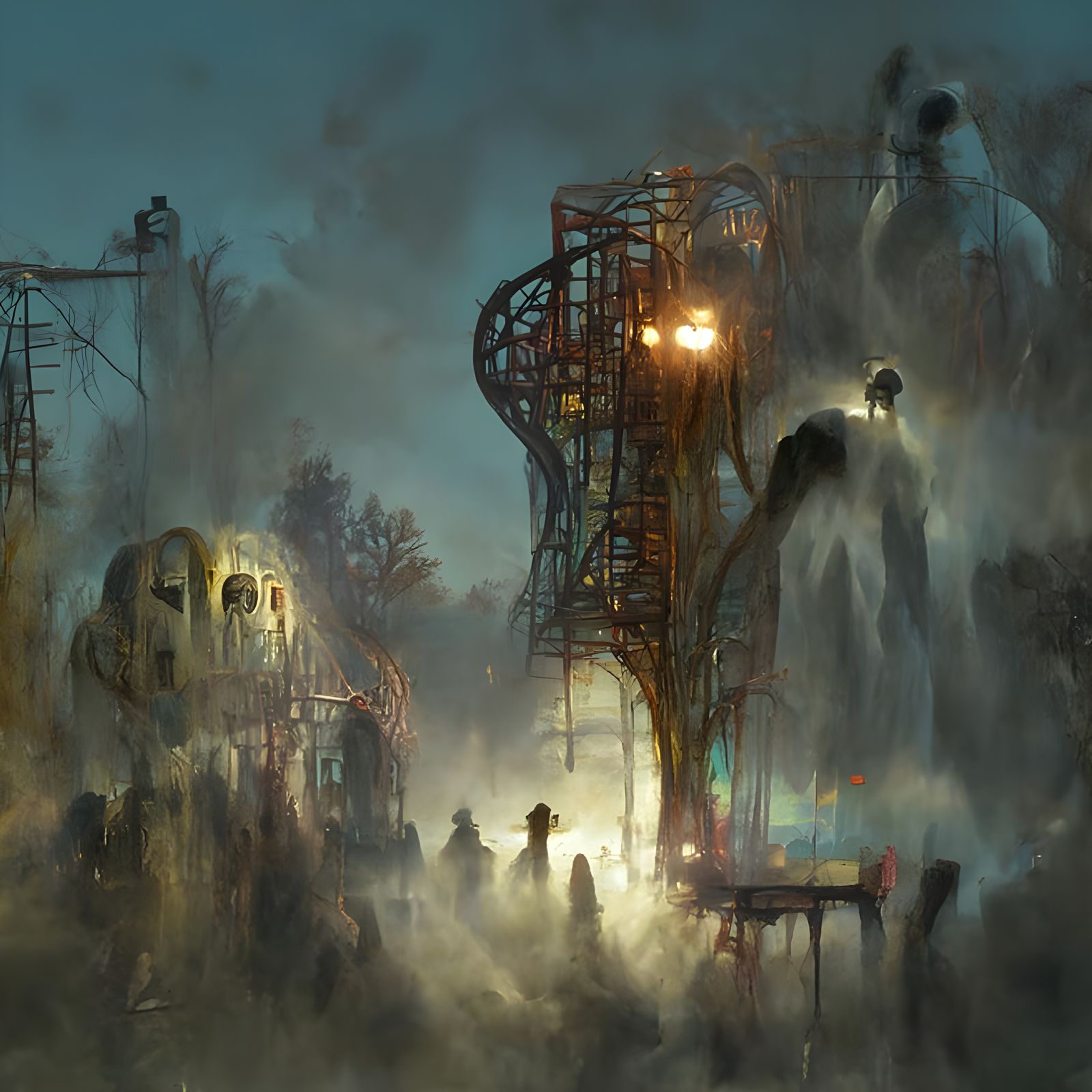 Haunted amusement park - AI Generated Artwork - NightCafe Creator