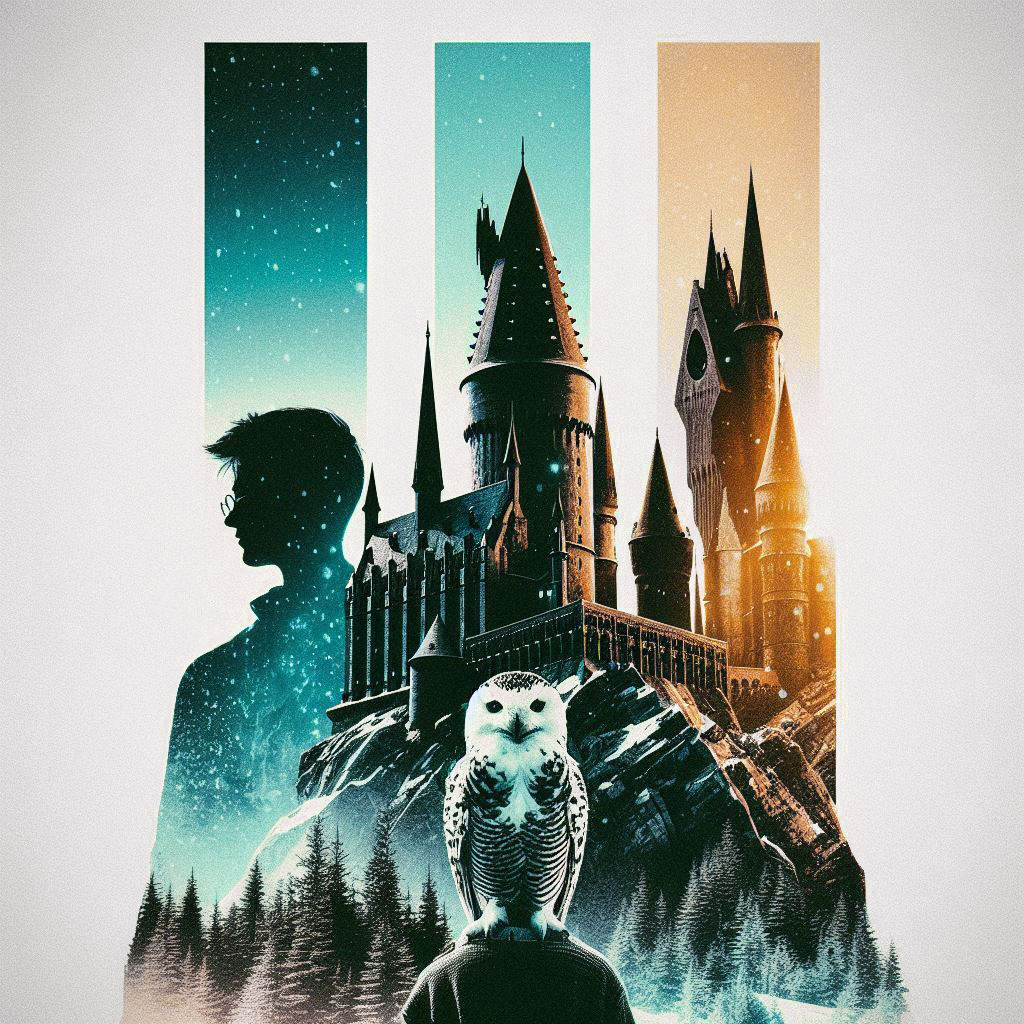 Harry Potter Double Exposure Poster Art - AI Generated Artwork ...