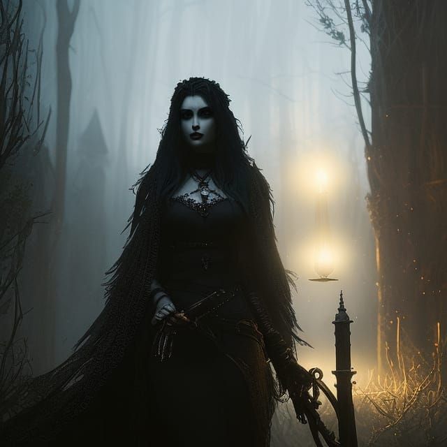 gothic witch - AI Generated Artwork - NightCafe Creator