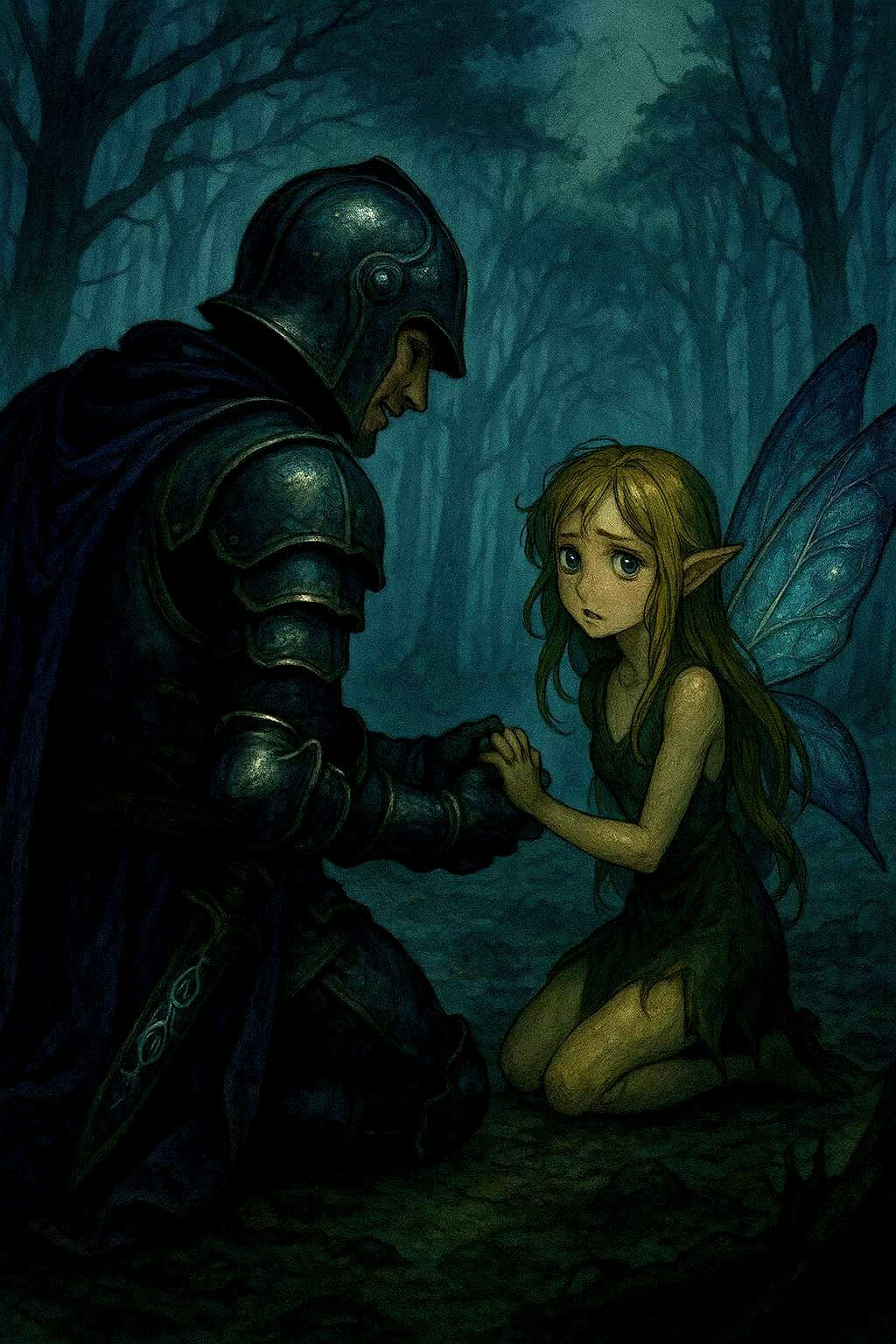 "Don't be afraid—I can't see in the dark either."