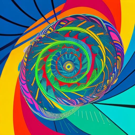 Vivid colors, Incredible details, Geometric spirals spiraling