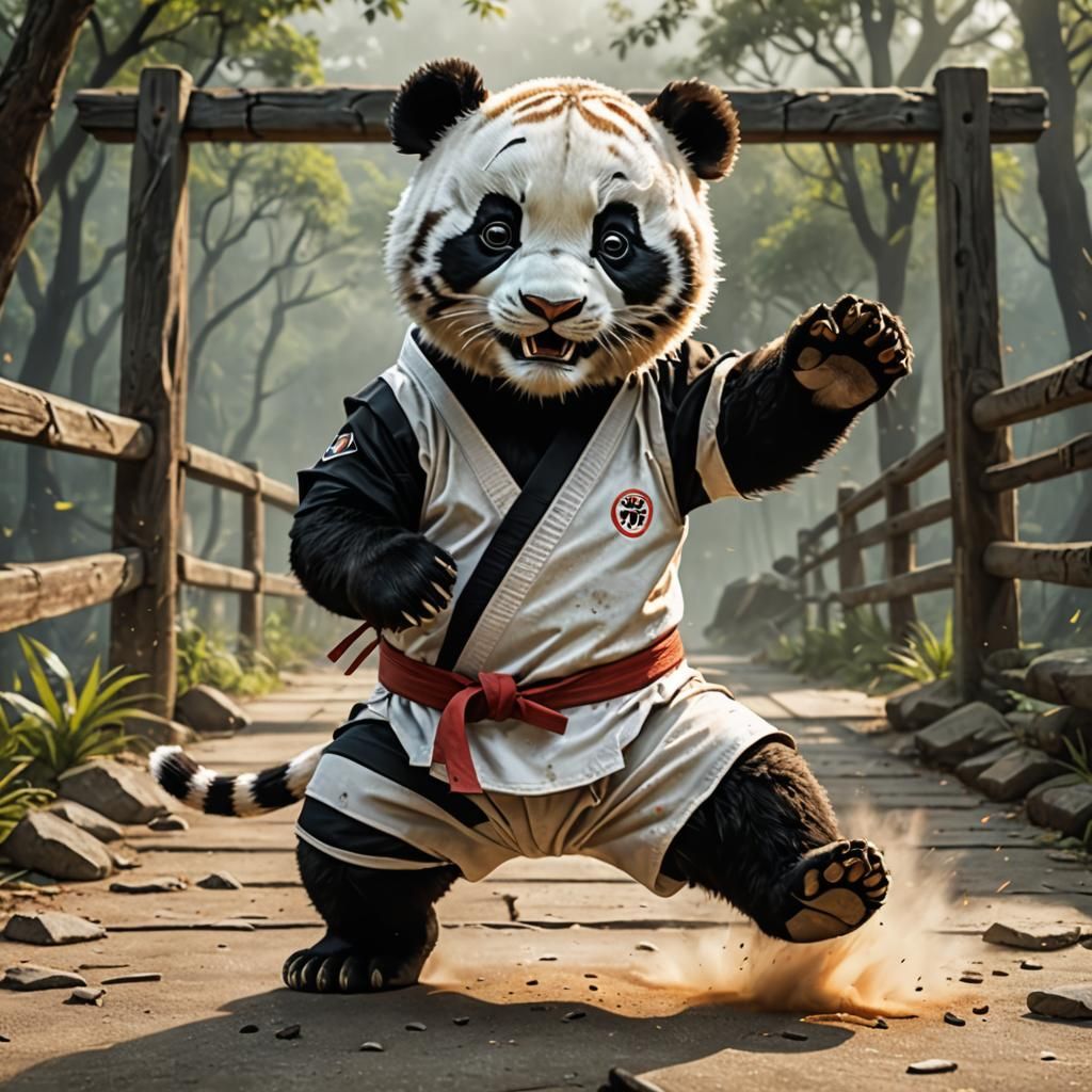 karate panda - AI Generated Artwork - NightCafe Creator