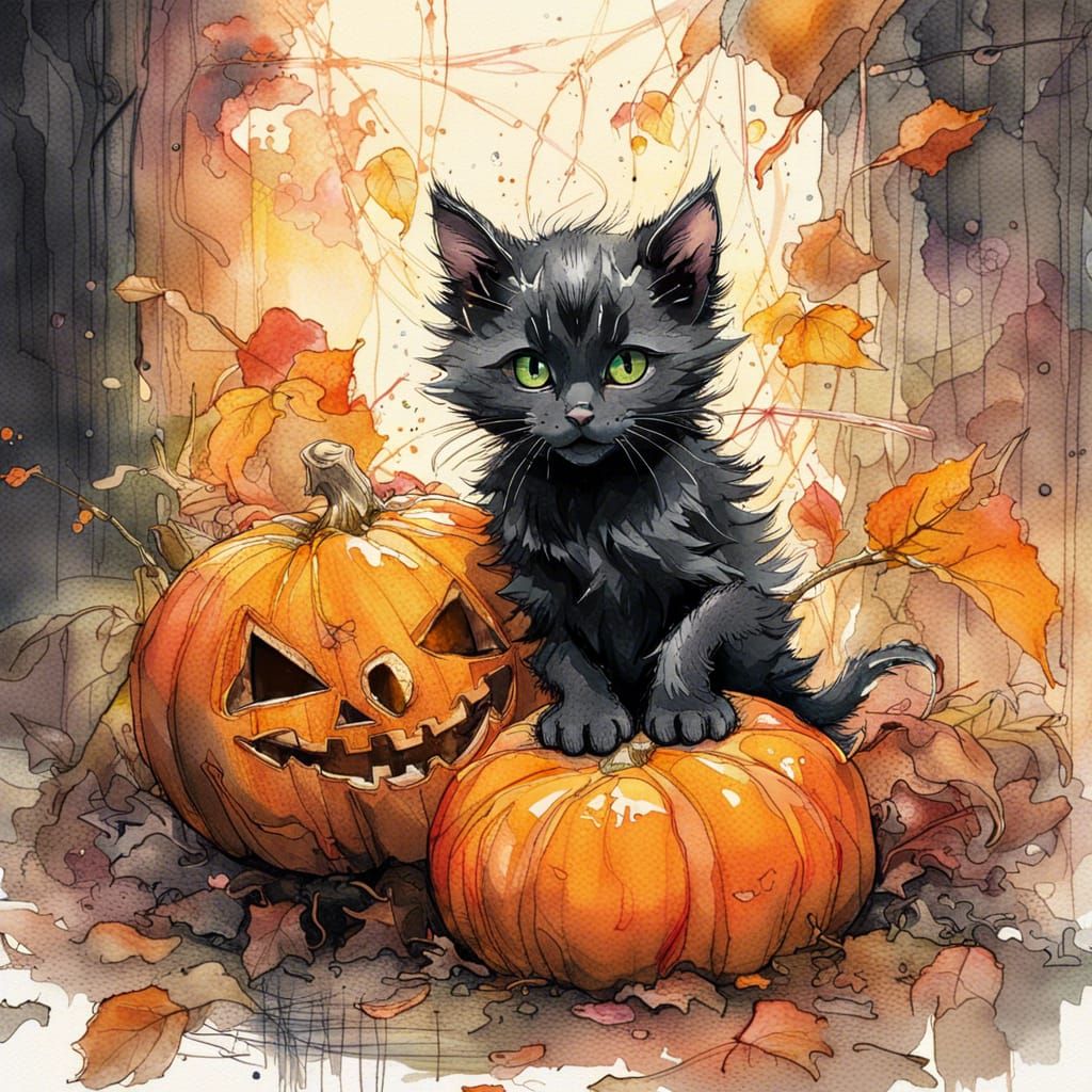 Pumpkins In An Alleyway