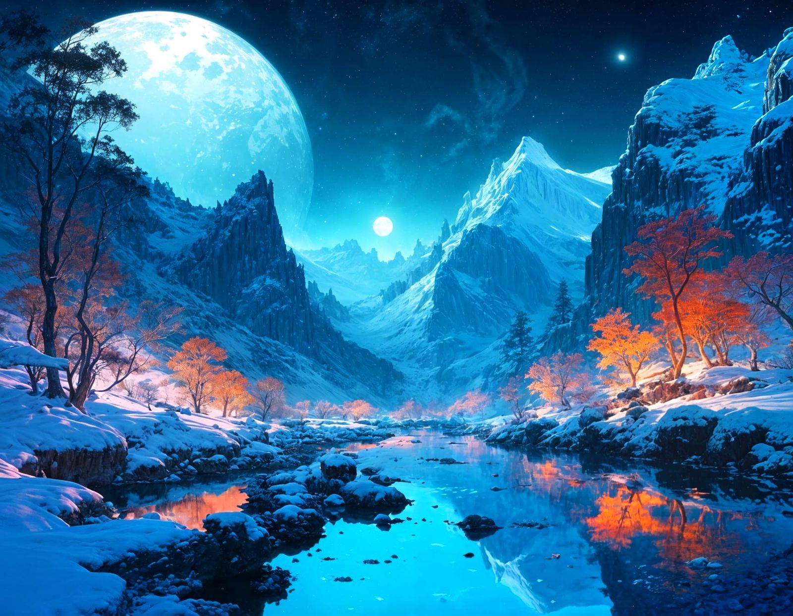 Winter river  by @1cheesepuff