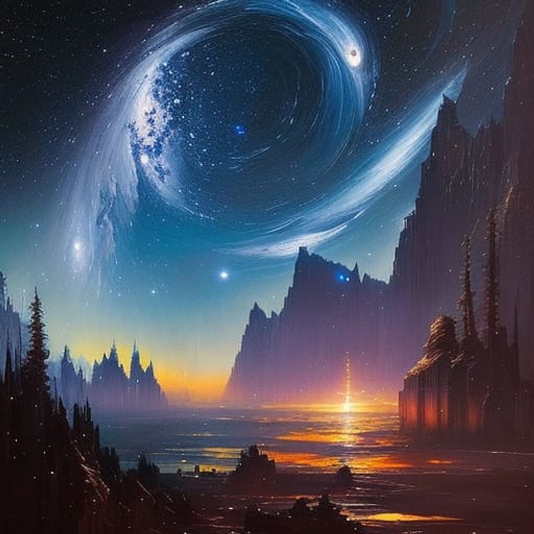 Beautiful night sky - AI Generated Artwork - NightCafe Creator