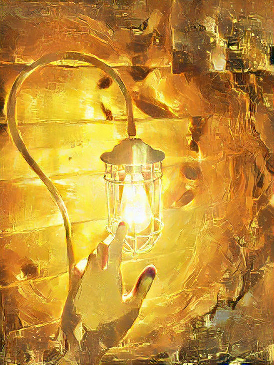 touching the light