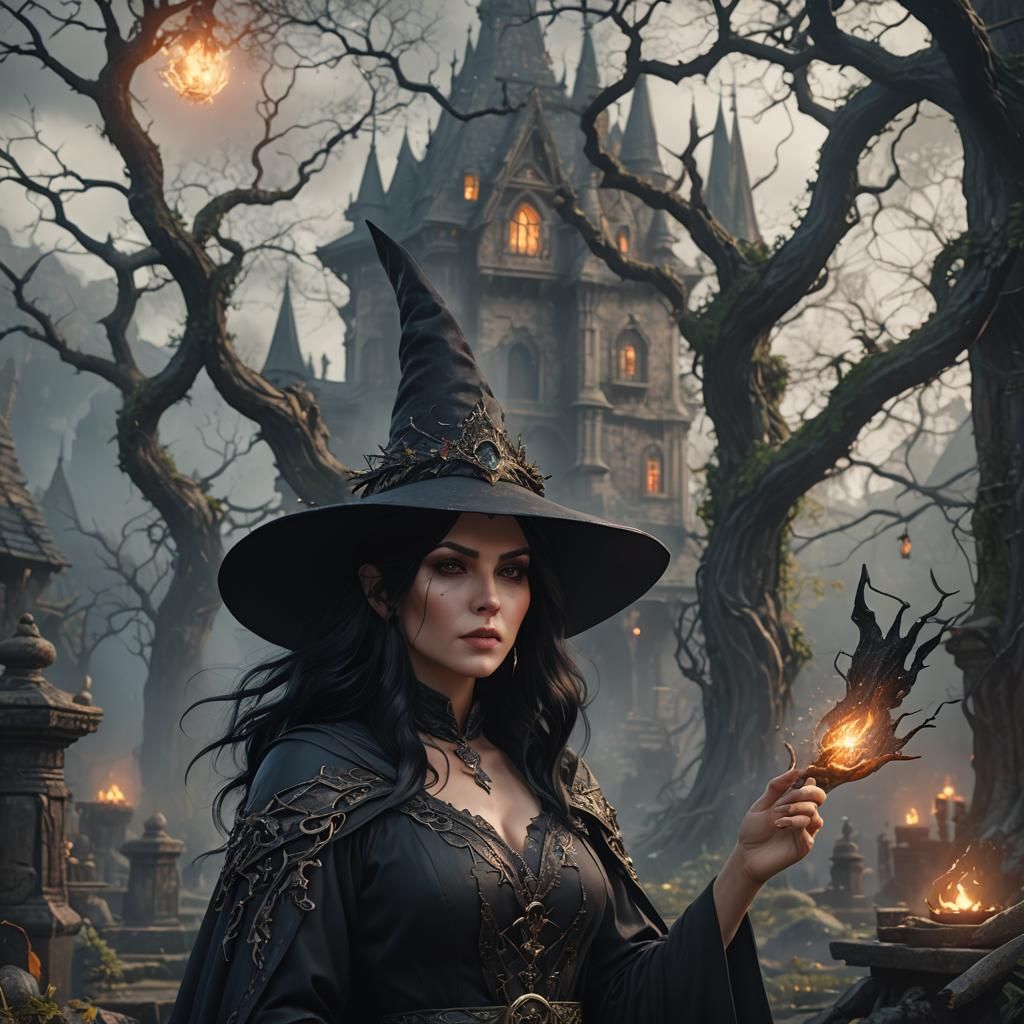 Black haired witch