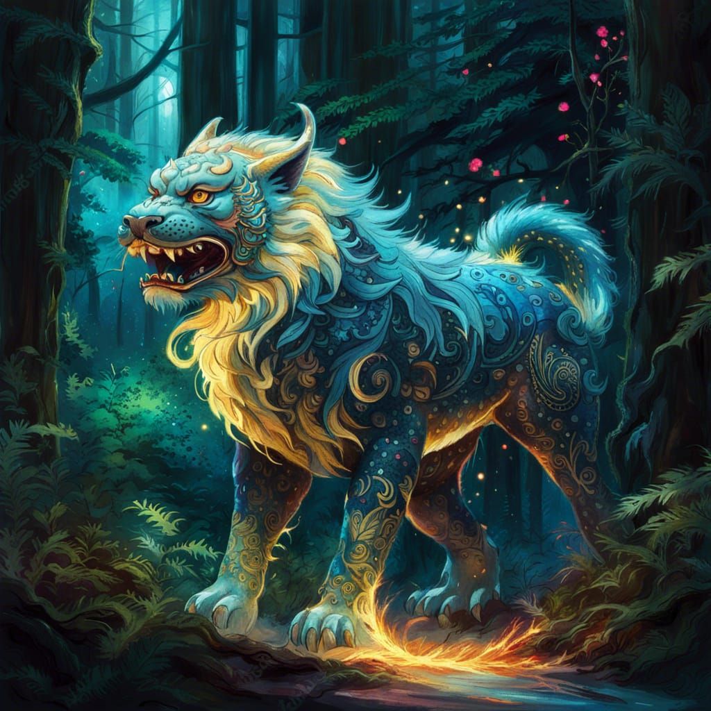 mystical Komainu