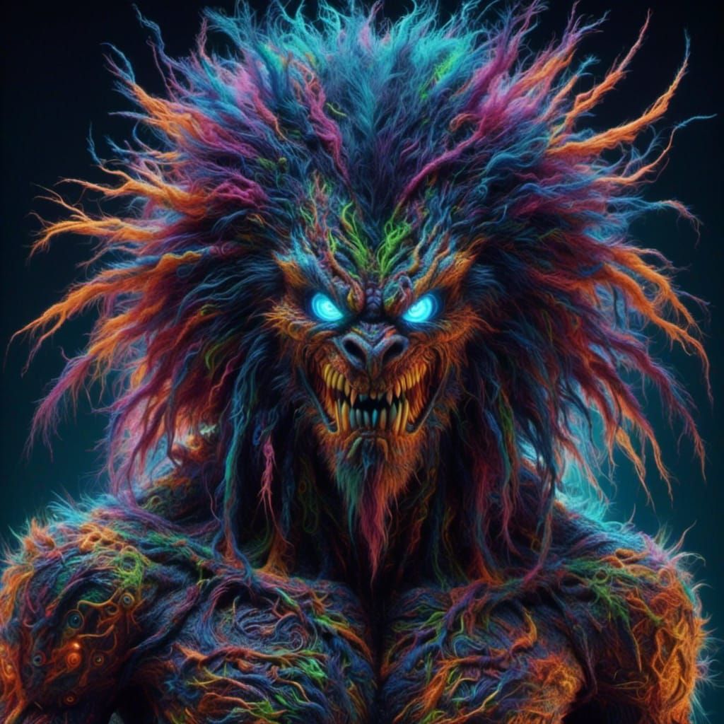 Surreal Body Art with Multiple Eyes and Batteries