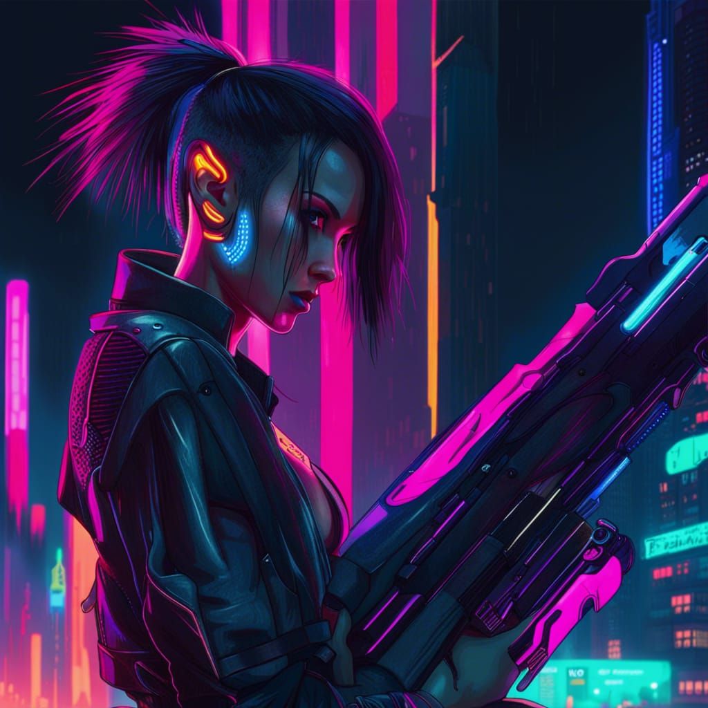 cyberpunk violet - AI Generated Artwork - NightCafe Creator