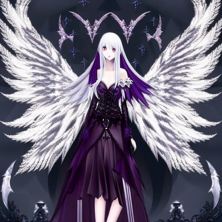 Wings, angel, anime, male, sadistic, HD phone wallpaper | Peakpx