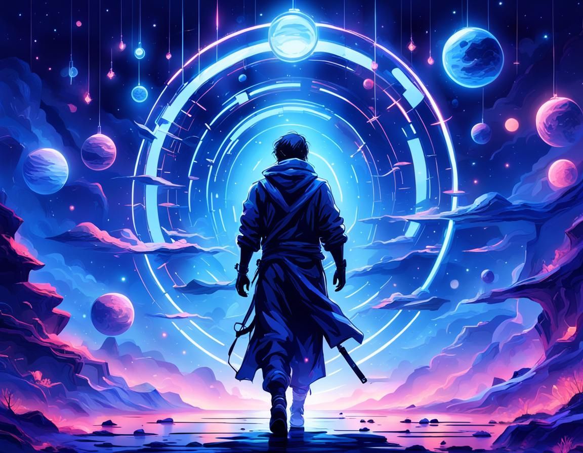 Blue Wanderer - AI Generated Artwork - NightCafe Creator