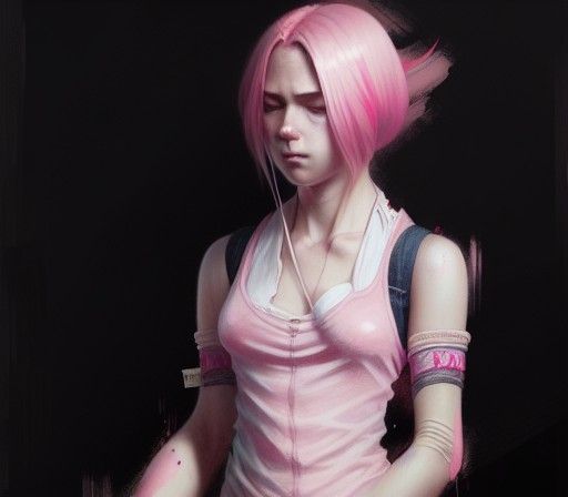 Kawaii Pink Haired Girl Has Angelic Blood Running In Her Vei...