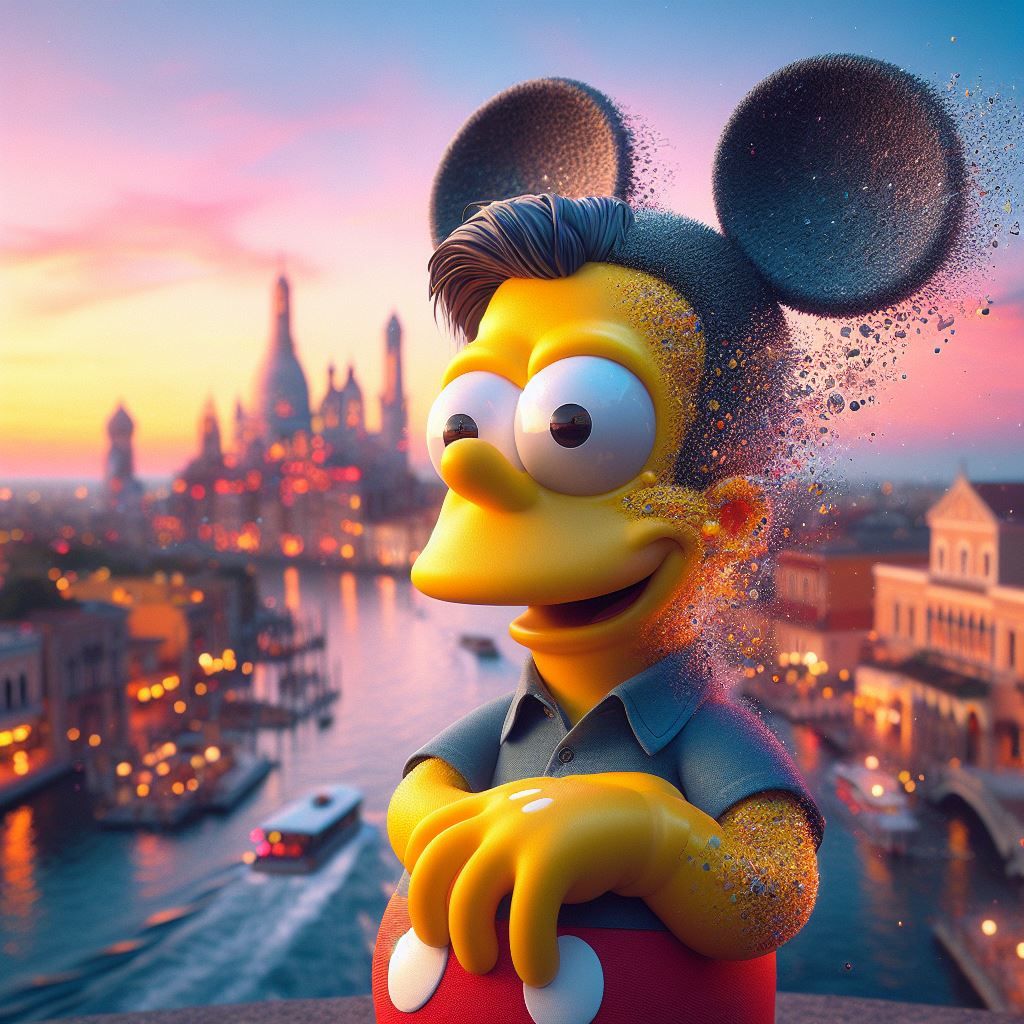 Simpson as Mickey Mouse