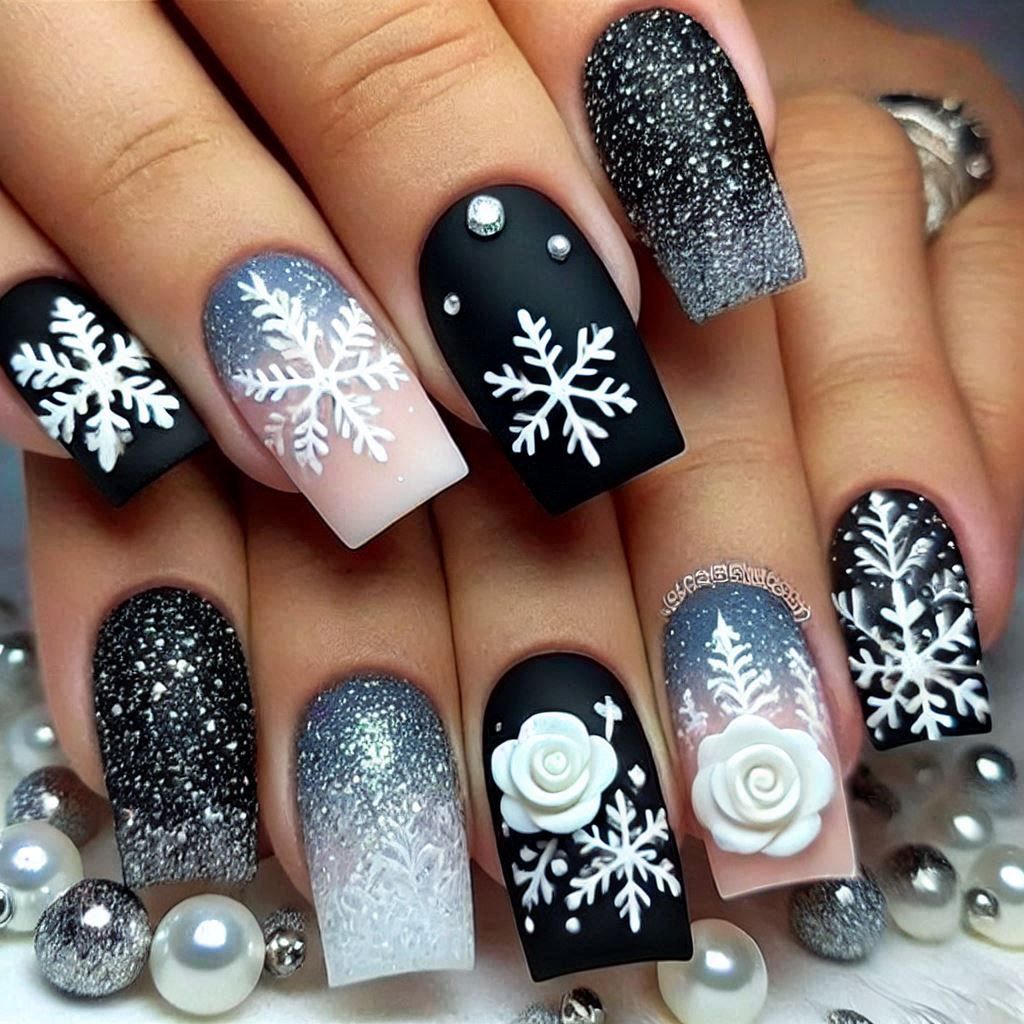 Nails with bling make me happy