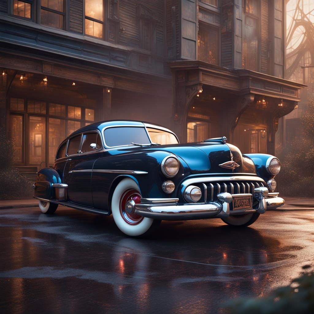 Classic American car - AI Generated Artwork - NightCafe Creator