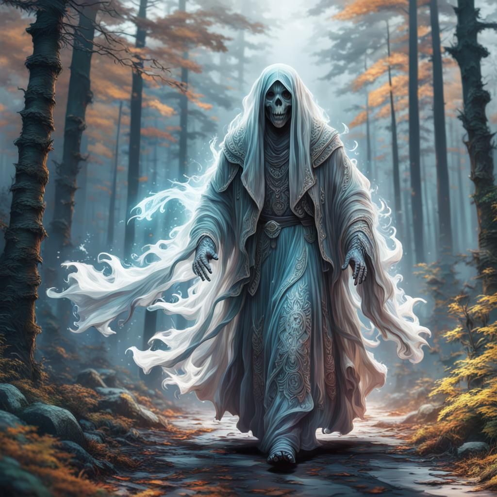 A ghost walking in the woods  by @EMPRESS