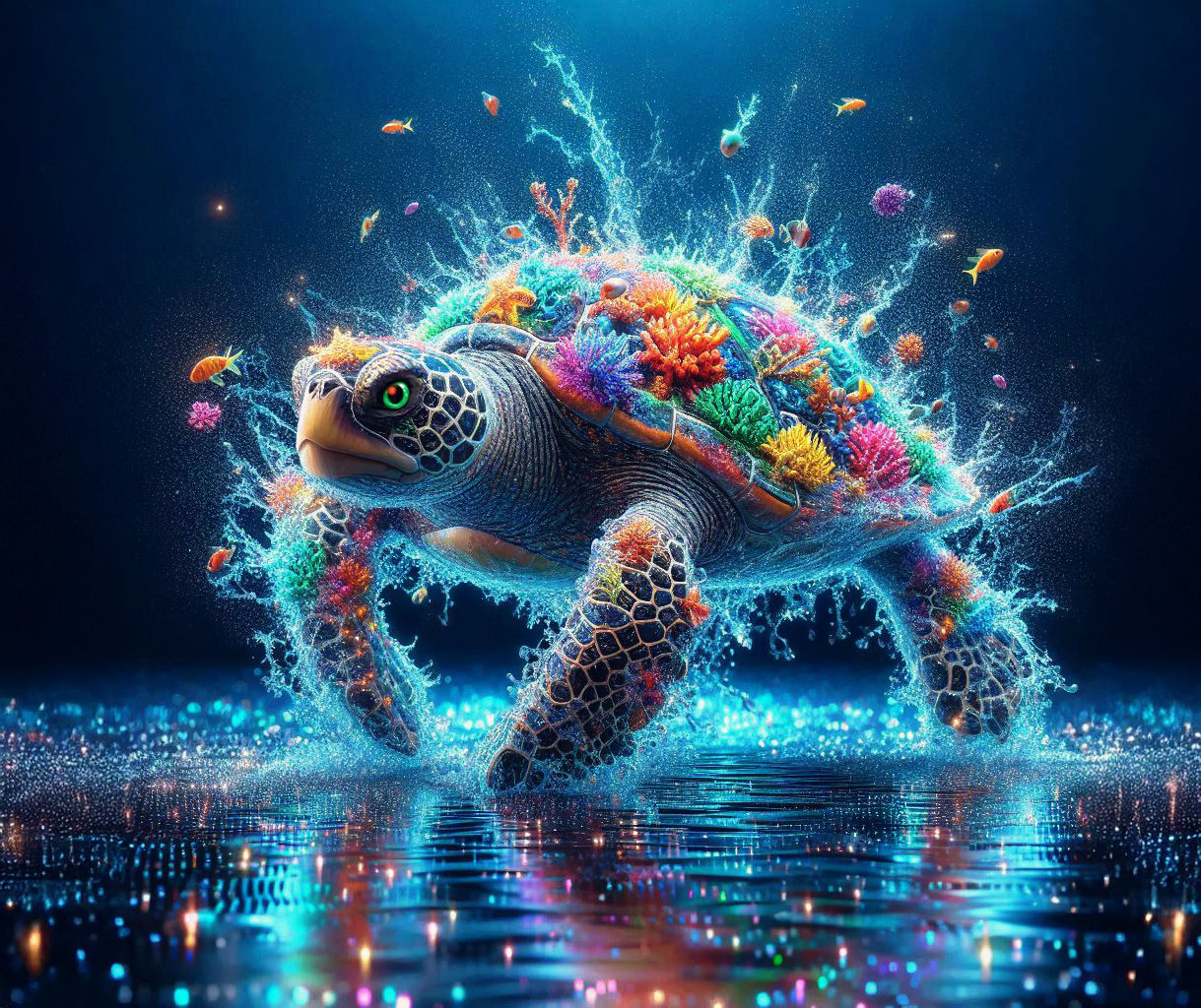 Magical splashing Turtle Aquarium (2)