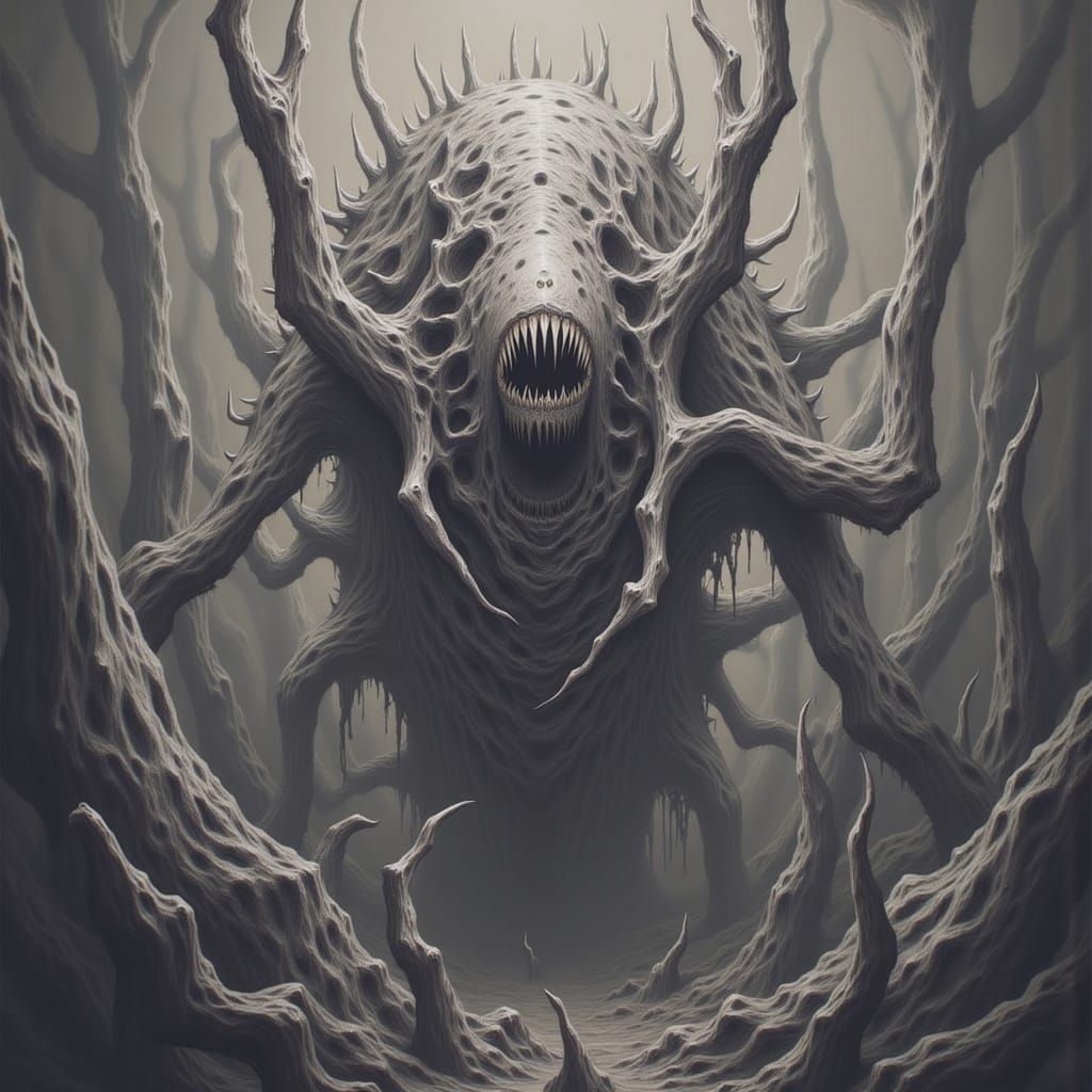 <lora:Nasty sketchbook:1.0> Dark surrealism : sketch : cube monster