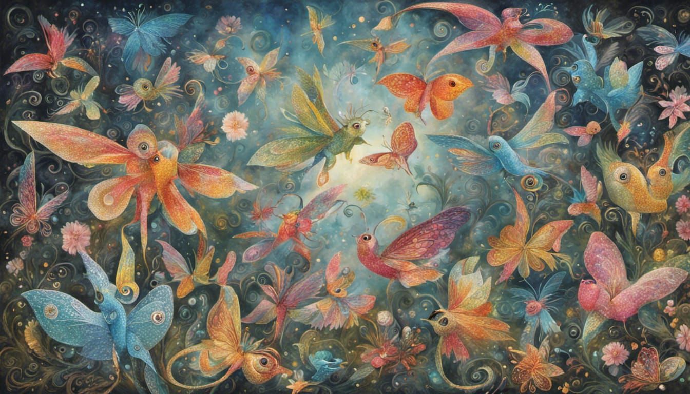 Whimsical Glittering Creatures