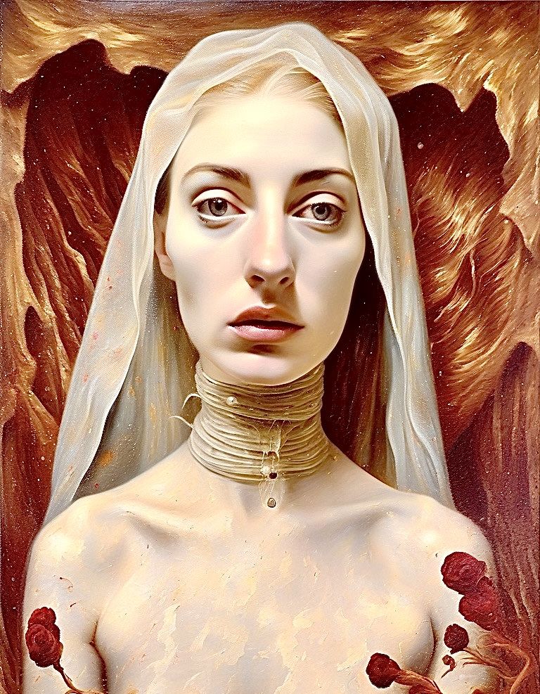 Woman wearing a choker