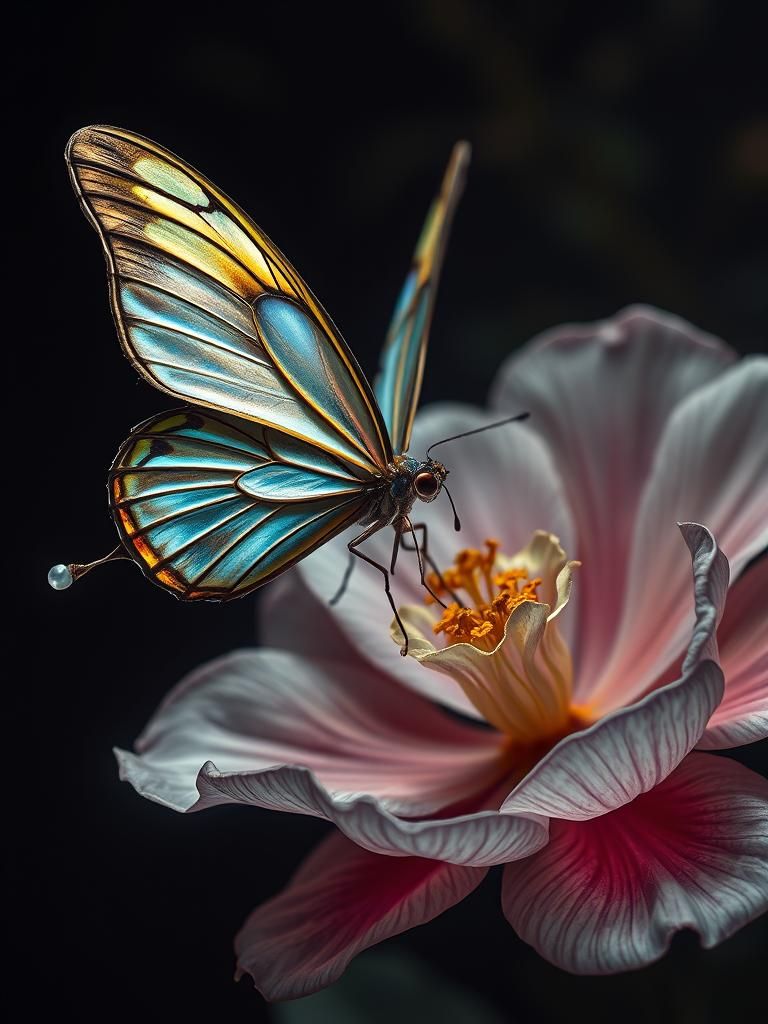 Butterfly on flower  by @Reklov