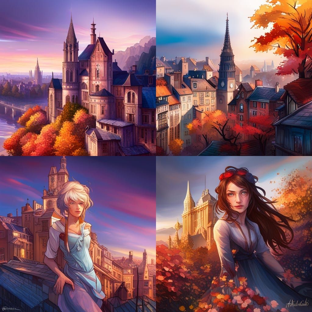 Beautiful France skyline in autumn - AI Generated Artwork - NightCafe ...