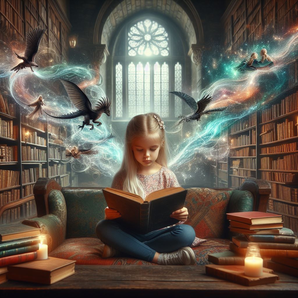 IMMERSED IN THE MAGICAL WORLD OF BOOKS