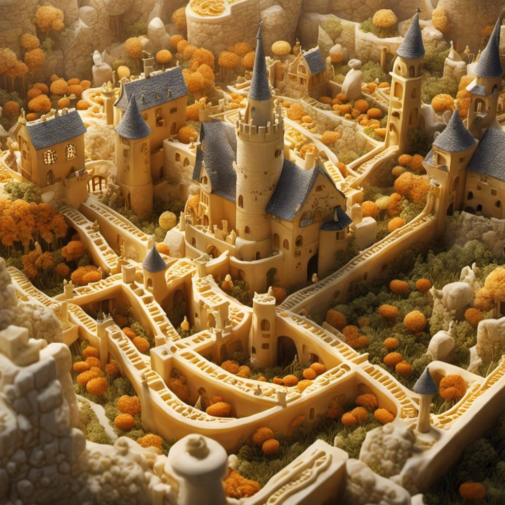 Cheese Maze Castle  by @toomanynates