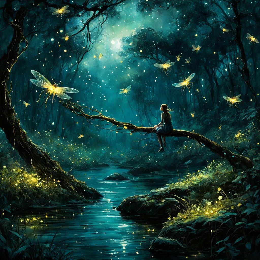 The night of the fireflies  by @Imaginarium