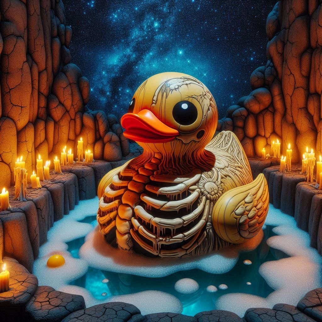 Rubber Skeletal Duck
