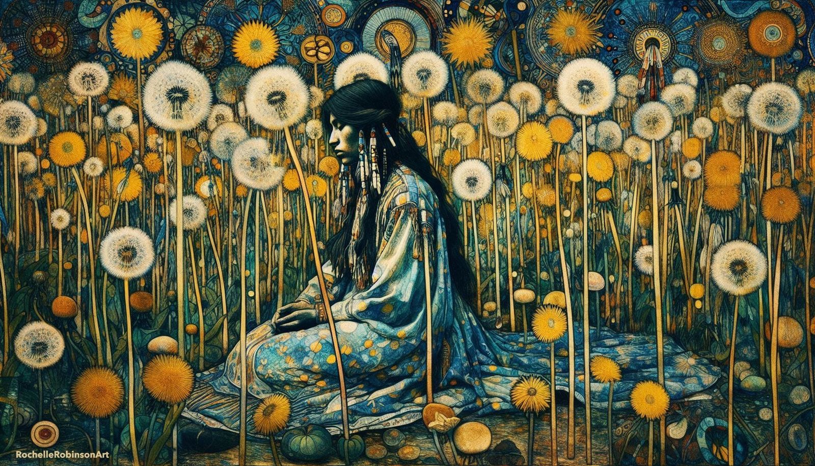 Native American and Dandelion