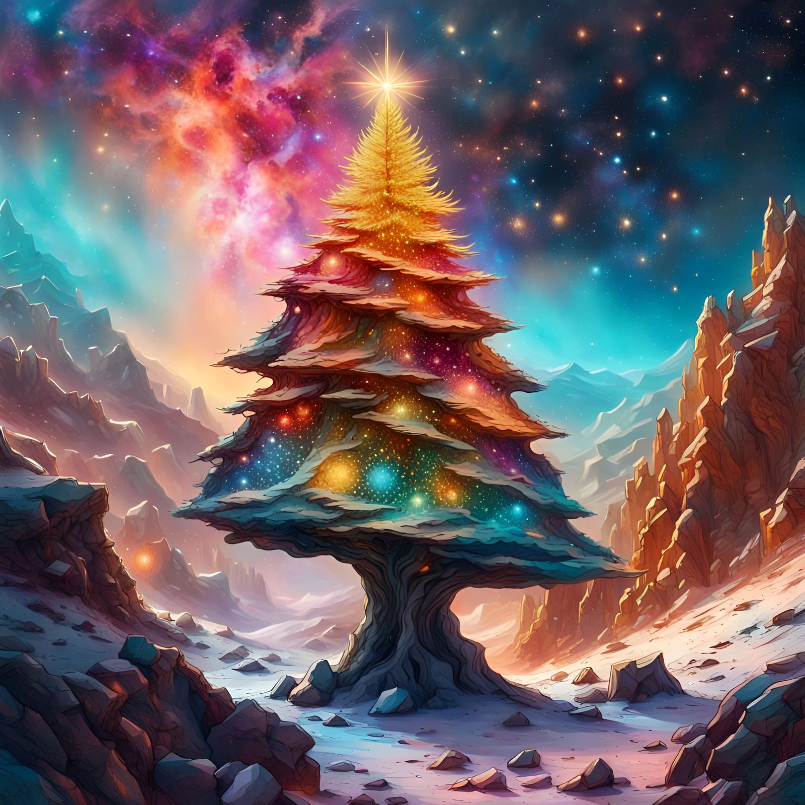 Rocky Alien Christmas  by @Forgrim