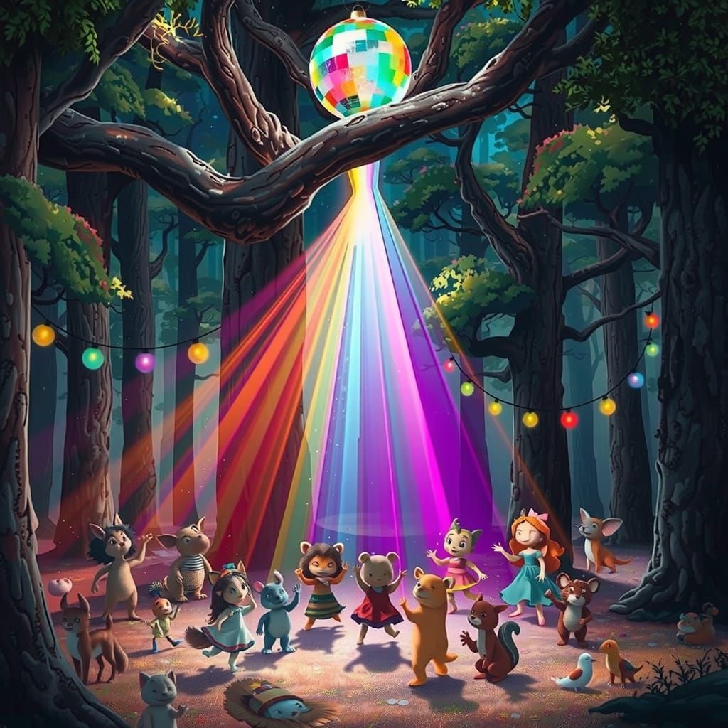 Diszkó az erdőben.