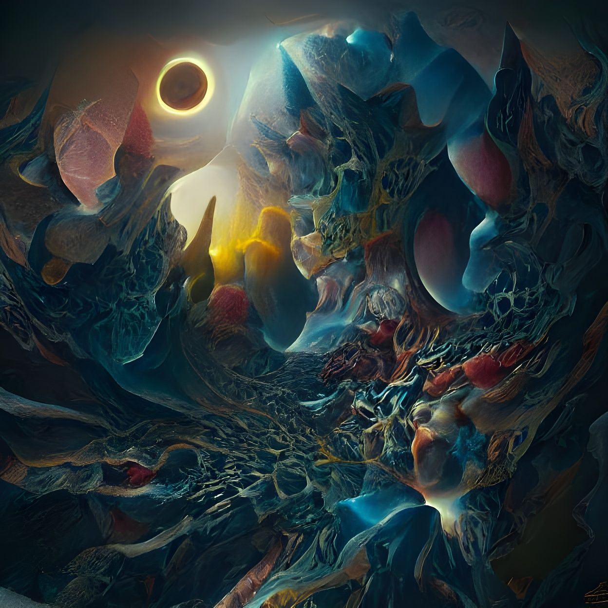 Cosmic eclipse of the sun