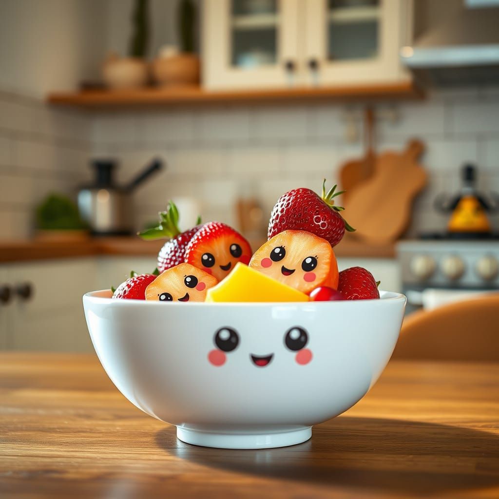 Kawaii fruit salad  by @tr3ylisha