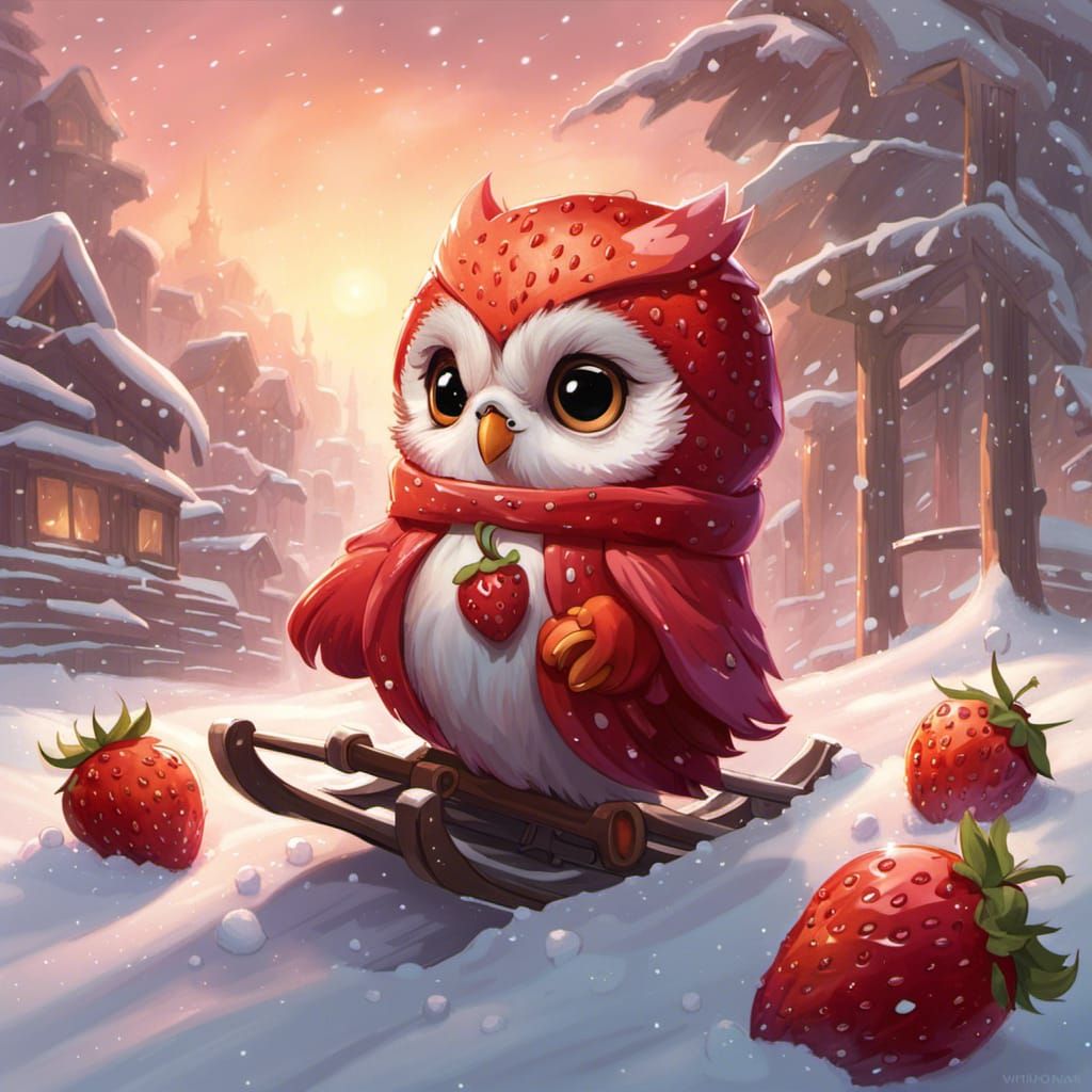 Frozen strawberries   by @MsRenae 