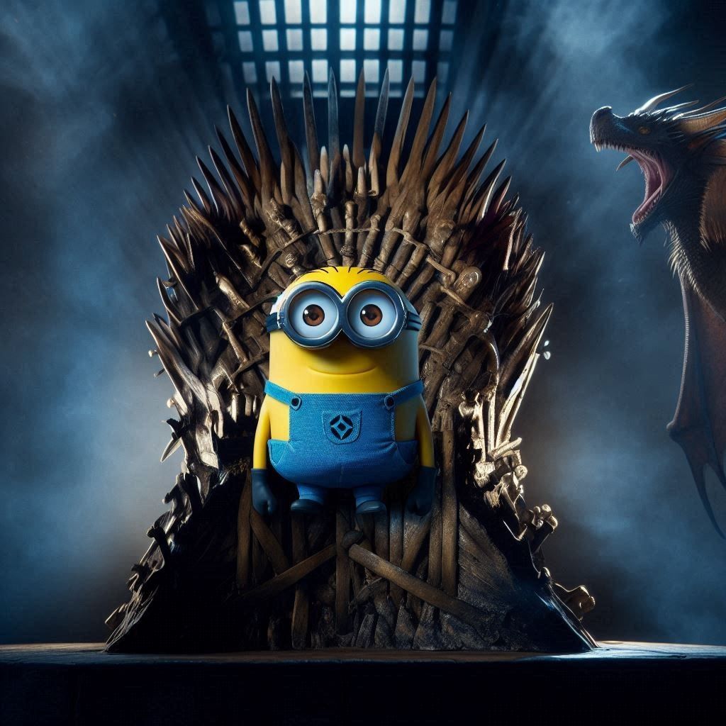 On a famous throne ...