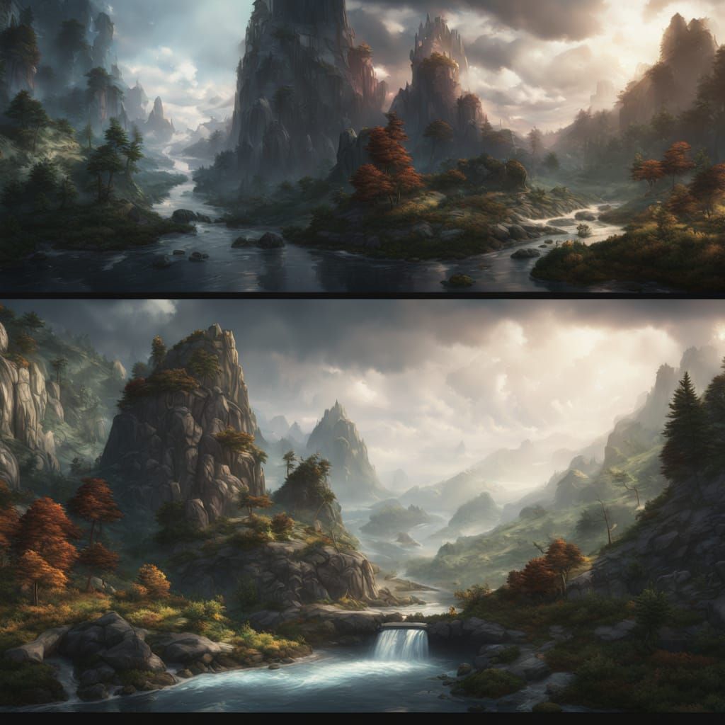 A macro shot of a pencil drawing coming to life — the graphite lines form a colossal stone hand emerging from the paper. On its palm lies a ...