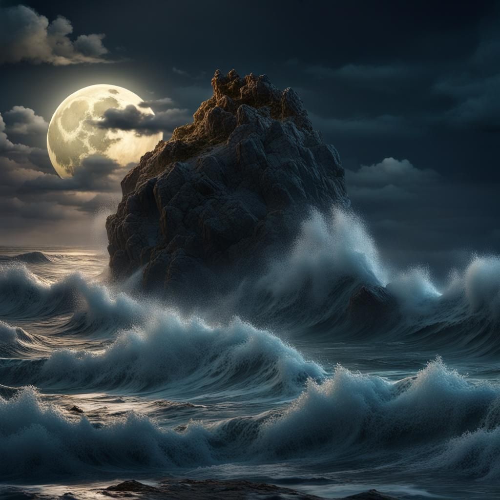 stormy sea  by @undefined