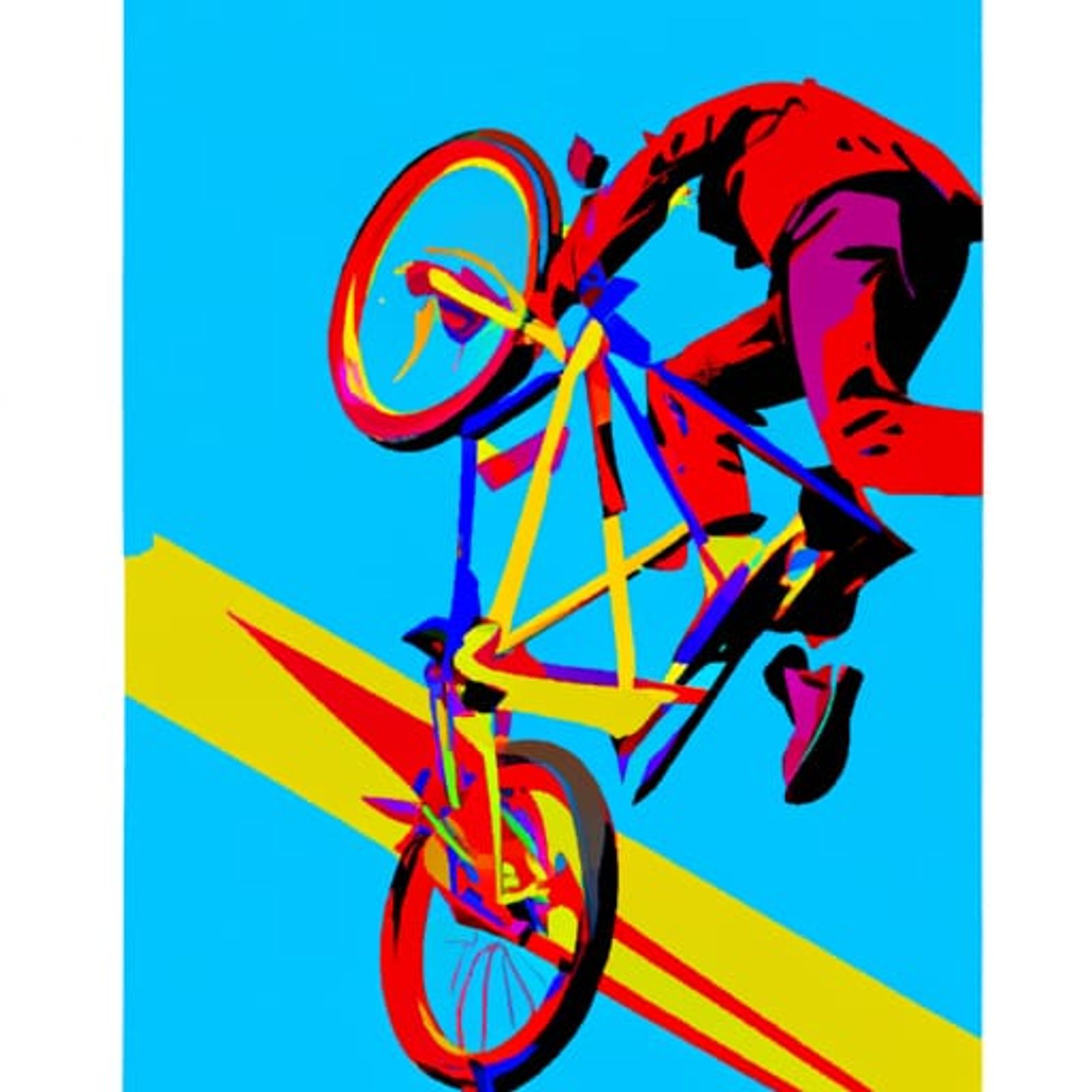 bike and rider on a big jump flip AI Generated Artwork NightCafe