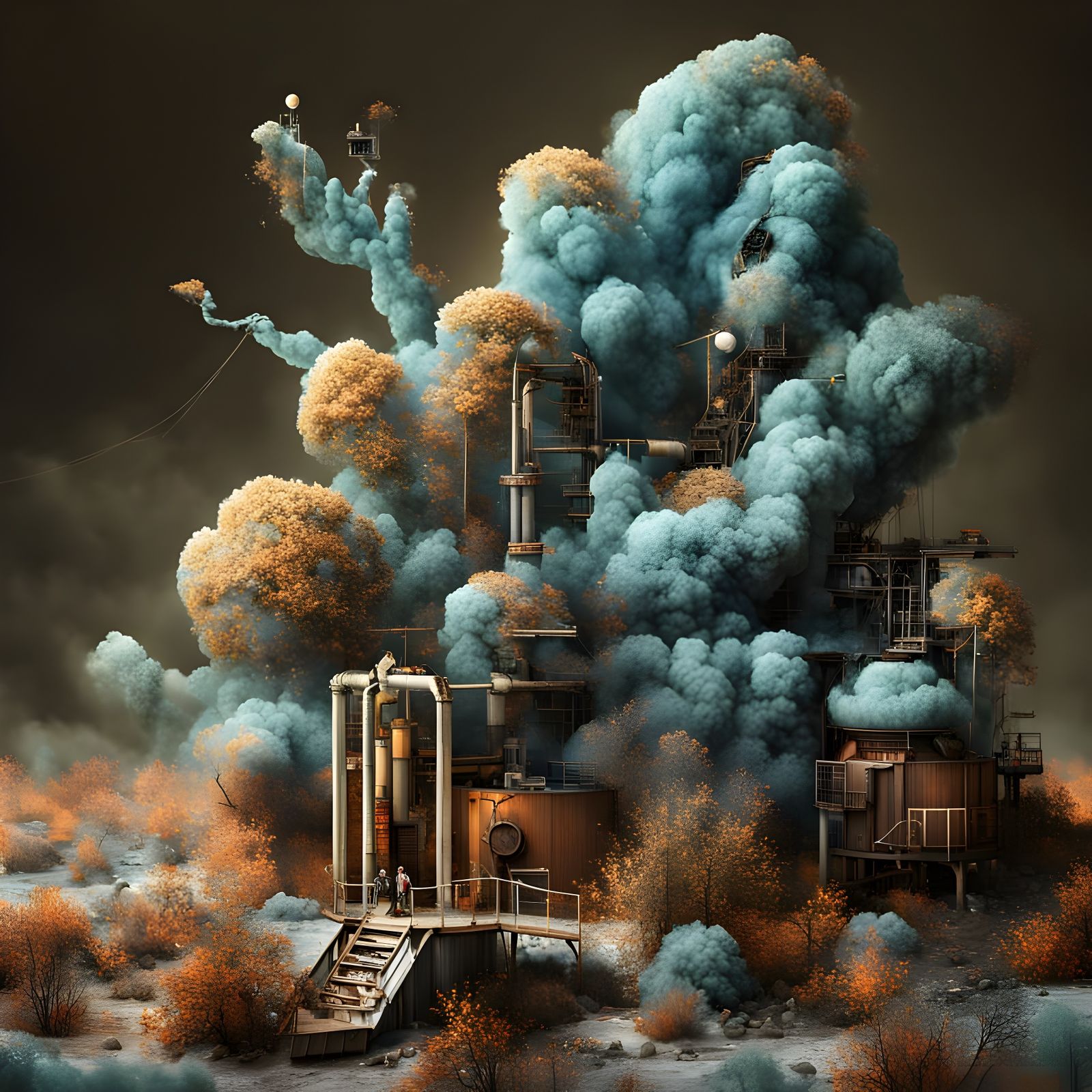 Majestic Environmental Harvesting Machine in a Futuristic La...