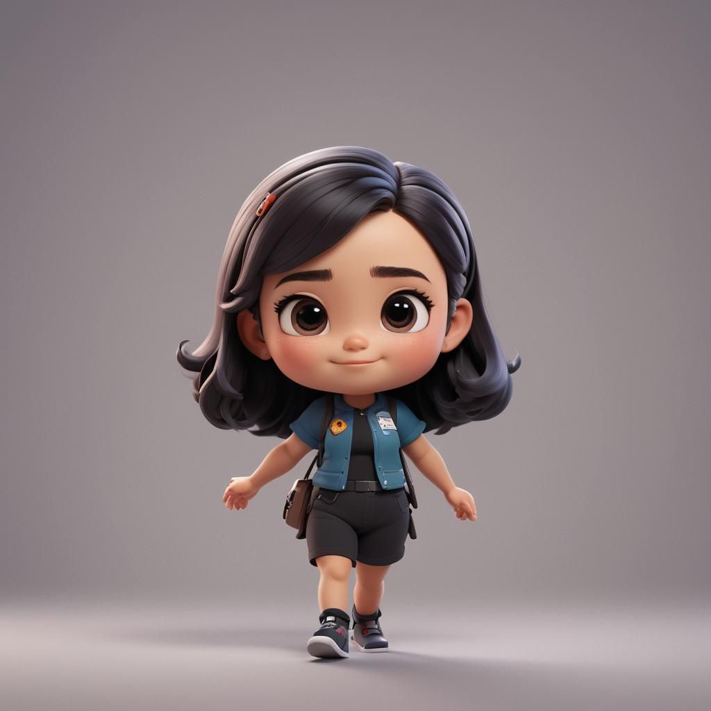 A beautiful curvy Chibi girl, Pixar, ZBrush Central 3d shadi...