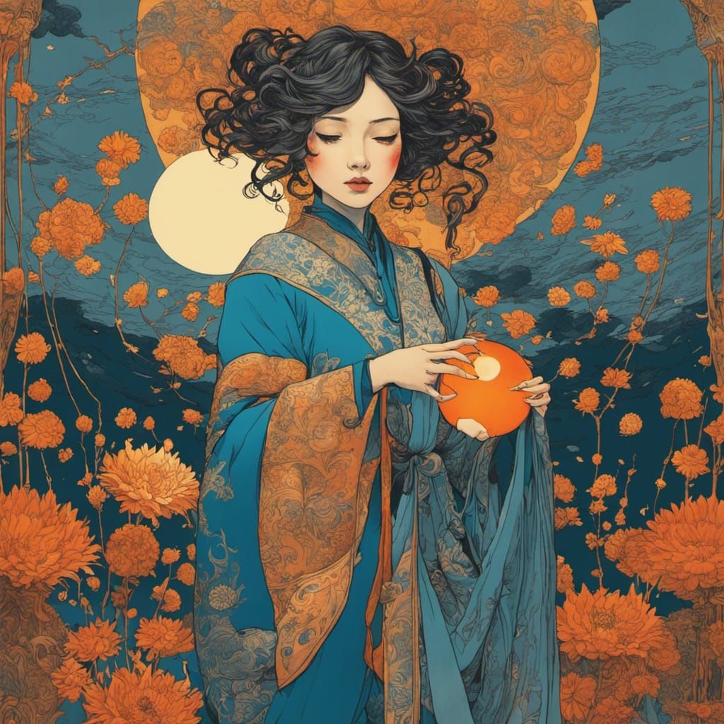 holding the sun her hands  by @mrclueis