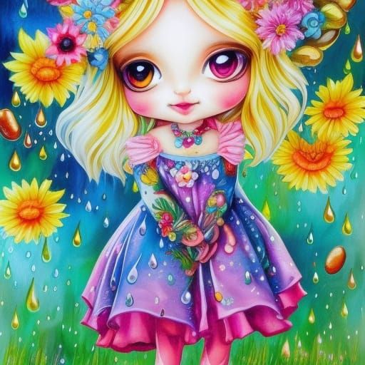 Cutie Pie Sunflower Rain